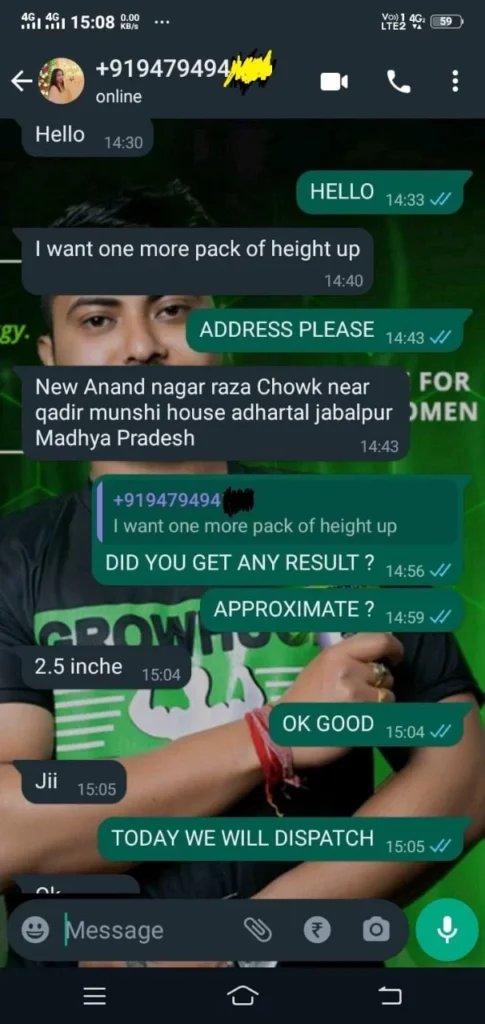 Clients Whatapp chat screenshot image